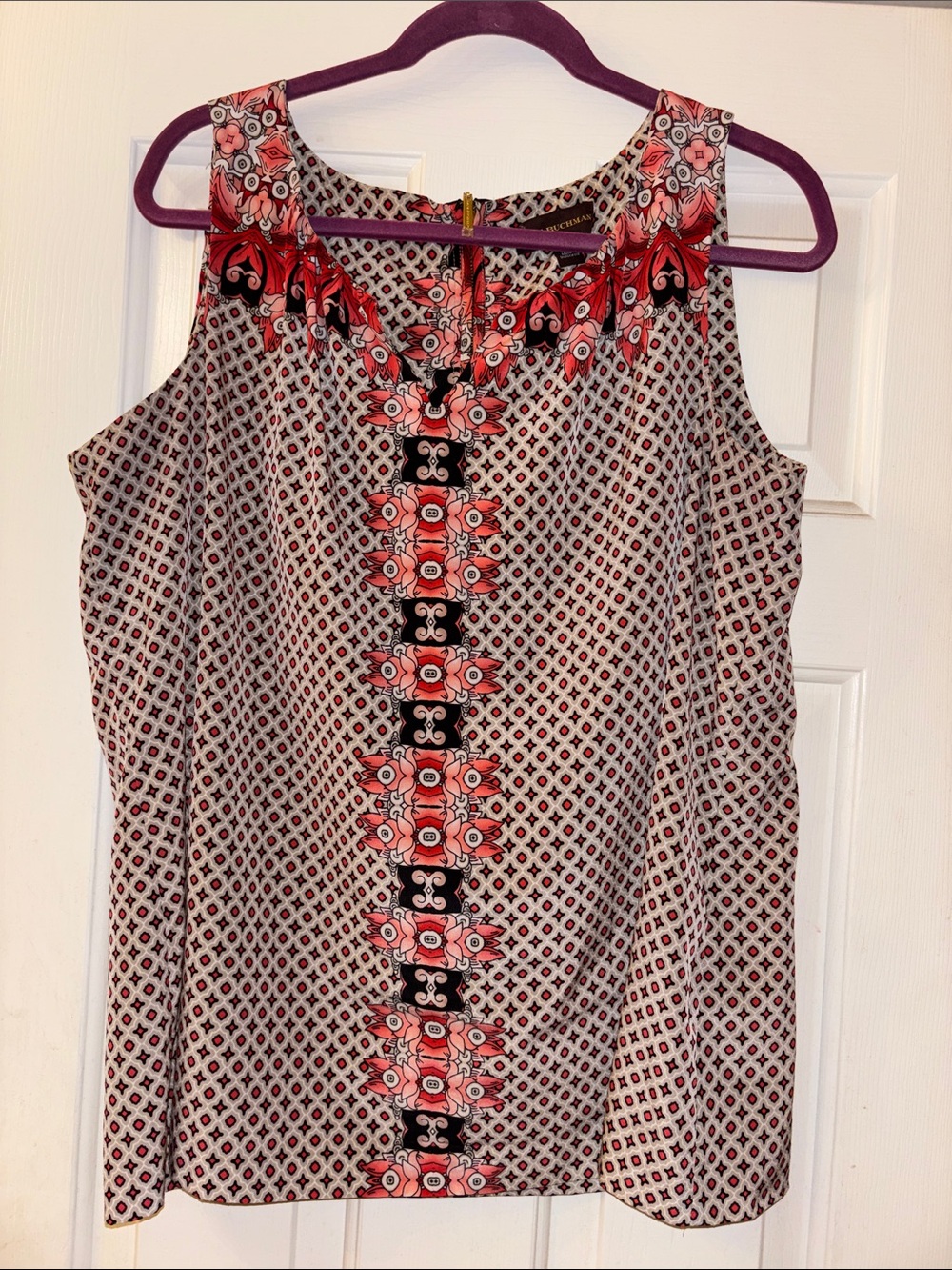 Dana Bachman Sleeveless Printed Women’s Top XL EUC